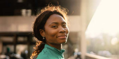 Woman smiling